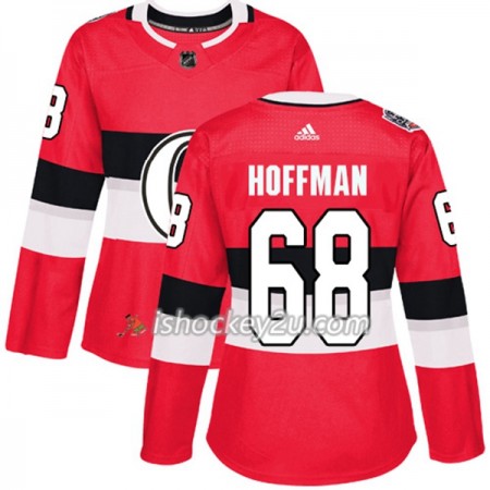 Dame NHL Ottawa Senators Trøje Mike Hoffman 68 Adidas 2017-2018 Rød 100 Classic Authentic